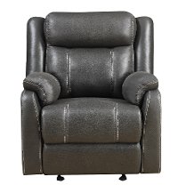 Valor Carbon Gray Gliding Recliner - Domino-3