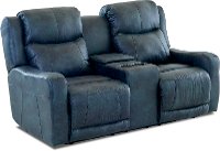 Bozeman Marina Blue Power Reclining Loveseat - Barnett