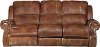 Chestnut Brown Leather-Match Power Reclining Sofa - Nailhead
