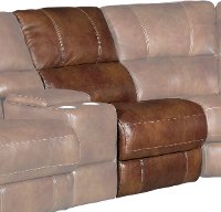 Chestnut Brown Armless Power Recliner - Nailhead