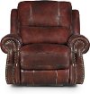 Auburn Leather-Match Power Recliner - Nailhead