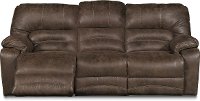Chocolate Brown Microfiber Power Reclining Sofa - Legacy