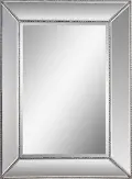 Resin-Beveled Gold Leaf Beaded Mirror