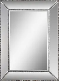 Resin-Beveled Gold Leaf Beaded Mirror