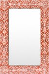 PNN001-2436/GLOBAL Clearance Red Framed Rectangle Mirror