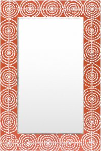 PNN001-2436/GLOBAL Red Framed Rectangle Mirror