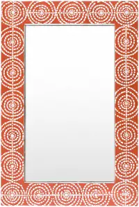 PNN001-2436/GLOBAL Red Framed Rectangle Mirror