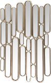 HGN001-3455/GLAM Silver Geometric Mirror