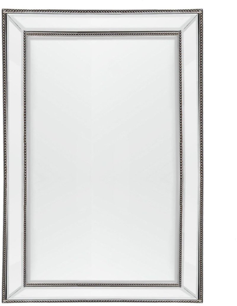 Small Silver Beaded Mirror Rc Willey Furniture Small Silver Beaded Mirror