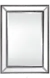 43 Inch Medium Silver Beaded Mirror