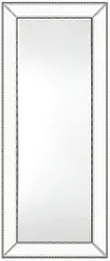 67 Inch Silver Beaded Mirror