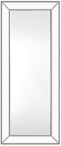 67 Inch Silver Beaded Mirror