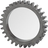 Rustic Gray Cog Mirror