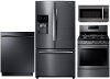 SUG-KIT Samsung Gas Kitchen Appliance Package with Gas Range - Black Stainless Steel
