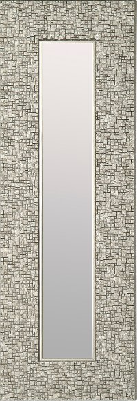 Rectangle Textured Silver Framed Mirror