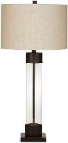 Bronze and Glass Table Lamp