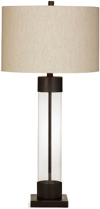 Bronze and Glass Table Lamp