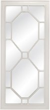 White Lacquer Rectangle Wall Mirror