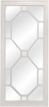White Lacquer Rectangle Wall Mirror