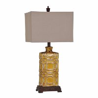 Antique Yellow Ceramic Table Lamp