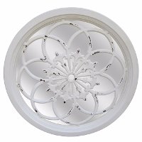 Antique White Round Wall Mirror