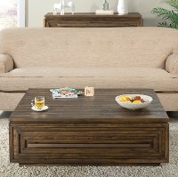Acacia Brown Wood Coffee Table - Modern Gathering
