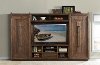 4 Piece Acacia Brown Entertainment Center - Modern Gathering