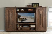 4 Piece Acacia Brown Entertainment Center - Modern Gathering