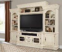 White 4 Piece Burnished Entertainment Center - Fremont-3