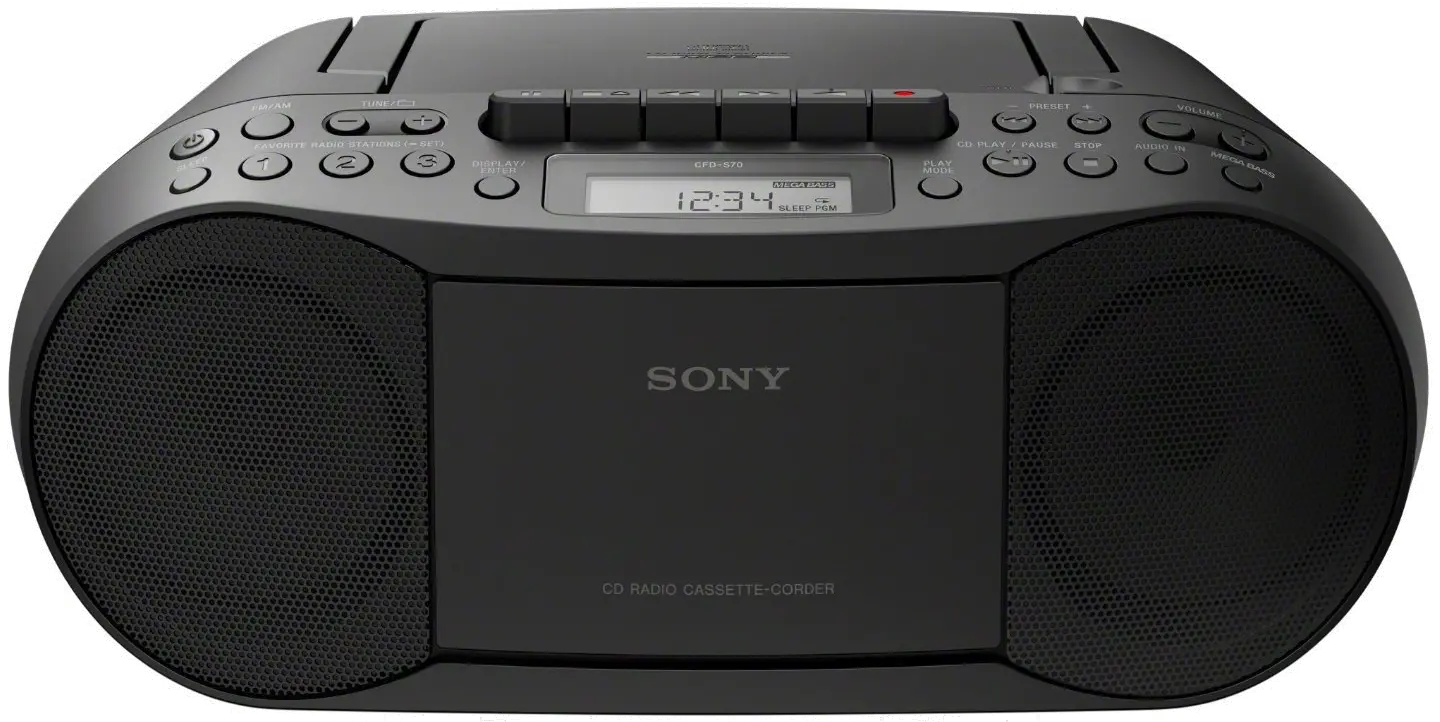 CFD-S70 Sony Classic CD and Tape Boombox with Radio-1