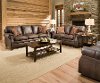 Classic Traditional Brown 2 Piece Living Room Set - Shiloh