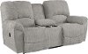 490-537/C140884 Slate Gray Full Manual with Console Reclining Loveseat - Hayes