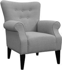 Classic Cement Gray Accent Chair - Lydia