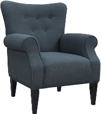 Classic Dark Teal Accent Chair - Lydia
