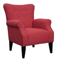 Classic Lipstick Red Accent Chair - Lydia