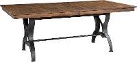 Solid Birch and Metal Dining Table - District -2