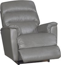 1HR-713/LB143554 Smoke Gray Leather-Match Power Recliner - Tripoli-2