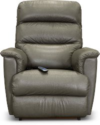 1HR-713/LB143554 Smoke Gray Leather-Match Power Recliner - Tripoli-5