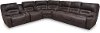 Chocolate Brown Power 3 Piece Reclining Sectional Sofa - Legacy