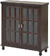Brown Glass Paneled Sideboard