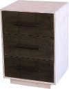 Wood Three Drawer Modern Side Table