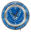 Air Force 15 Inch Double Ring - Neon Logo Clock