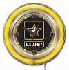 U.S. Army 15 Inch Double Ring - Neon Logo Clock