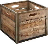 Magnolia Home Furniture Wood Storage Crate
