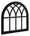 Magnolia Home Furniture Black Cathedral Window Frame Wall Decor
