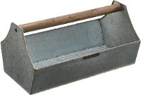 Magnolia Home Furniture Metal Tool Tote with Wood Handle