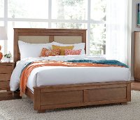 Dune Pine Casual Contemporary Queen Size Bed - Diego