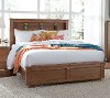 Dune Pine Casual Contemporary King Bookcase Bed - Diego