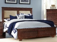 Classic Brown Full Upholstered Bed - Diego