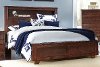 Espresso Brown Classic Contemporary King Bookcase Bed - Diego